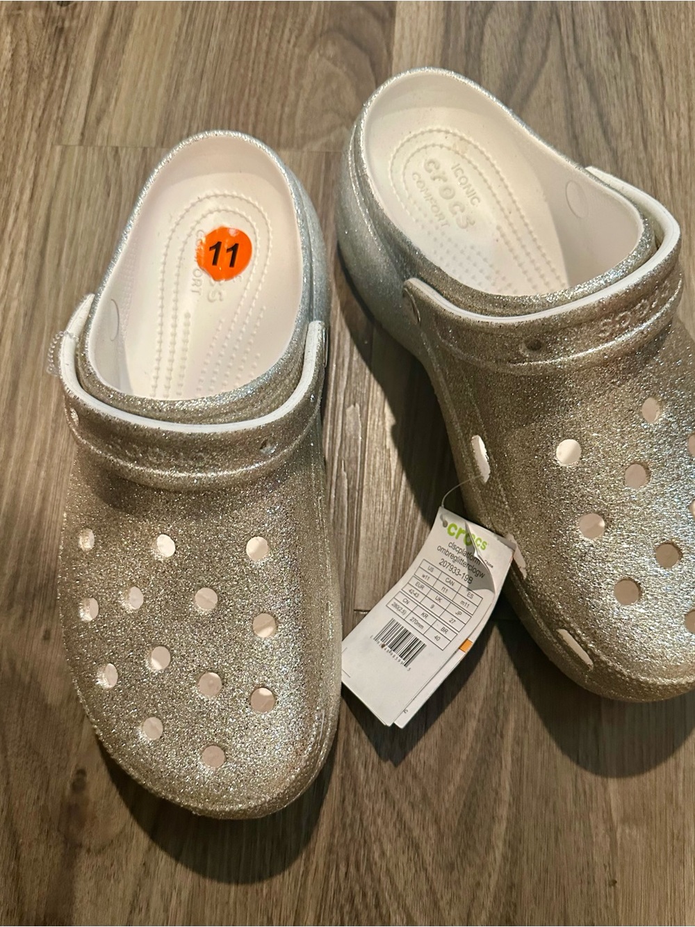 CROCS ombré glitter platform